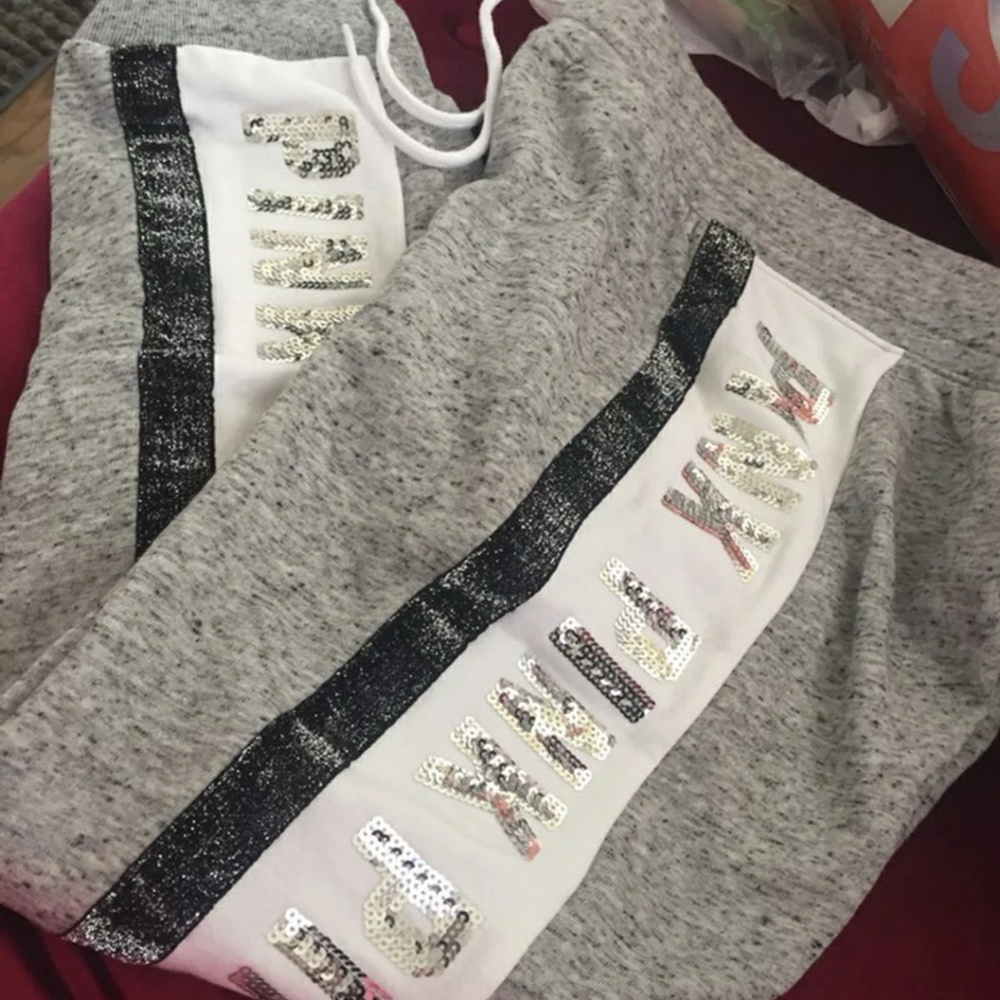 PINK bling joggers